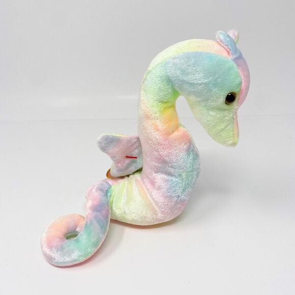 TY Vintage Seahorse "Neon" Beanie Baby - Picture 3 of 8